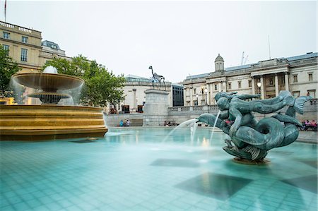 fountain in london - Fountains, Trafalgar Square, London, England, United Kingdom, Europe Stock Photo - Rights-Managed, Code: 841-08357611