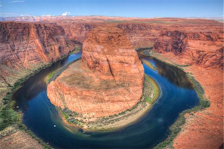 plateau (nature) - Horseshoe Bend, near Page, Arizona, United States of America, North America Photographie de stock - Rights-Managed, Code: 841-08357648