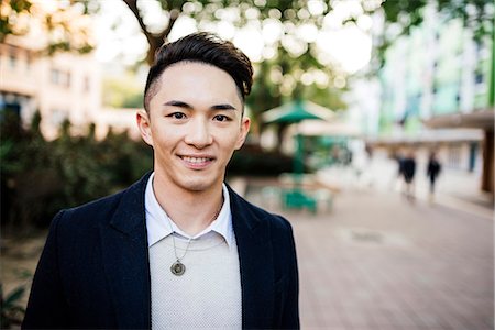 Portrait of man, Mongkok, Hong Kong, China, Asia Fotografie stock - Rights-Managed, Codice: 841-08357751