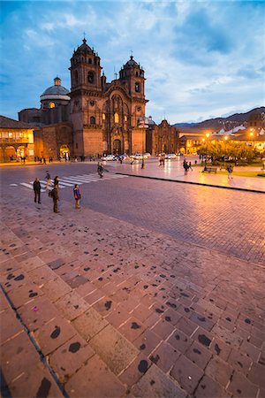 simsearch:841-08421032,k - Church of the Society of Jesus in Plaza de Armas at night, UNESCO World Heritage Site, Cusco (Cuzco), Cusco Region, Peru, South America Stock Photo - Rights-Managed, Code: 841-08421025