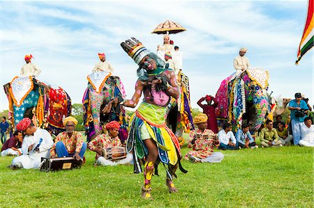 Dancer at the Jaipur elephant festival, Jaipur, Rajasthan, India, Asia Stock Photo - Rights-Managed, Code: 841-08421267