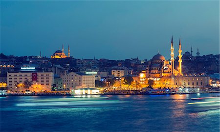 Skyline and Suleymaniye Mosque, Bosphorus, Istanbul, Turkey, Europe Stock Photo - Rights-Managed, Code: 841-08421335