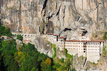 empinado - Sumela Monastery, Greek Orthodox Monastery of the Virgin Mary, Black Sea Coast, Trabzon Province, Anatolia, Turkey, Asia Minor, Eurasia Foto de stock - Con derechos protegidos, Código: 841-08421345