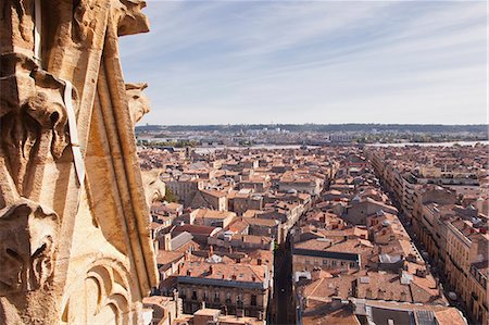simsearch:841-08240188,k - Looking out over the city of Bordeaux from the Tour Pey-Berland, Bordeaux, Gironde, Aquitaine, France, Europe Stock Photo - Rights-Managed, Code: 841-08421541