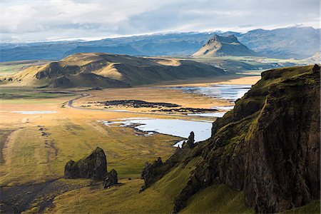 simsearch:841-08438835,k - Sunset view from Dyrholaey Peninsula, near Vik, South Iceland (Sudurland), Iceland, Polar Regions Foto de stock - Con derechos protegidos, Código: 841-08438552