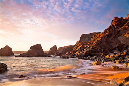 Carnewas and Bedruthan Steps, Cornwall, England, United Kingdom, Europe Stock Photo - Rights-Managed, Code: 841-08438626