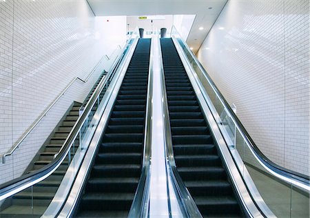 Tube station escalator and stairs, United Kingdom, Europe Stock Photo - Rights-Managed, Code: 841-08438677