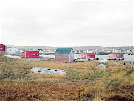 Fishing Huts, Fogo Island, Newfoundland, Canada, North America Photographie de stock - Rights-Managed, Code: 841-08438721