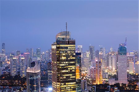 skyline from above night - Skyline, Jakarta, Indonesia, Southeast Asia Stock Photo - Rights-Managed, Code: 841-08527728