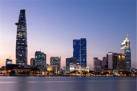 skyline night nobody - Saigon river, Ho Chi Minh city, Vietnam, Southeast Asia Stock Photo - Rights-Managed, Code: 841-08527723