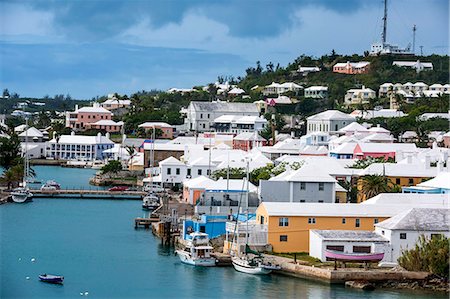 Overlook over the Unesco World Heritage Site, the historic Town of St George, Bermuda, North America Foto de stock - Con derechos protegidos, Código: 841-08527738