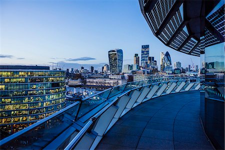 View from City Hall rooftop over City of London skyline, London, England, United Kingdom, Europe Photographie de stock - Rights-Managed, Code: 841-08527806