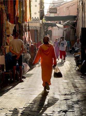 Woman in pink, Medina souk, Marrakech, Morocco, North Africa, Africa Stock Photo - Rights-Managed, Code: 841-08542628