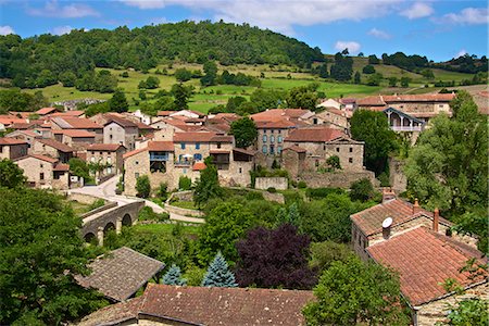 france villages photography - Panorama of Lavaudieu, a medieval village, Auvergne, Haute Loire, France, Europe Stock Photo - Rights-Managed, Code: 841-08542650