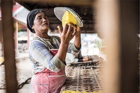 street food market - Krupuk (Kroepoek) production, Bukittinggi, West Sumatra, Indonesia, Southeast Asia, Asia Stock Photo - Rights-Managed, Code: 841-08568808