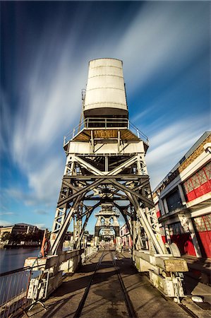 english ports - The Old Electric Cranes, Harbourside, Bristol, England, United Kingdom, Europe Stock Photo - Rights-Managed, Code: 841-08568880