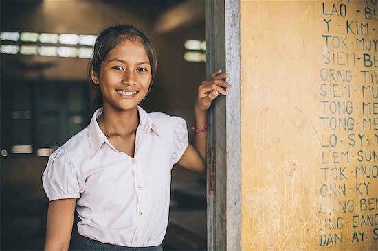 Primary school, Pong Teuk, Cambodia, Indochina, Southeast Asia, Asia Photographie de stock - Premium Droits Gérés, Artiste: robertharding, Le code de l’image : 841-08568937