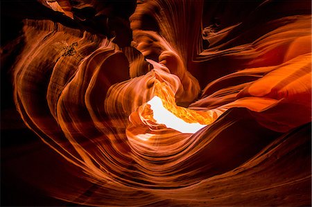 Sandstone sculpted walls, Upper Antelope Canyon, Arizona, United States of America, North America Stockbilder - Lizenzpflichtiges, Bildnummer: 841-08645349