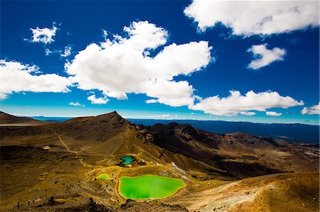 emerald lake - The Emerald Lakes, Tongariro National Park, UNESCO World Heritage Site, North Island, New Zealand, Pacific Photographie de stock - Rights-Managed, Code: 841-08645343