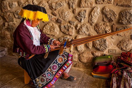 peruvian costume - Traditional Peruvian woman weaver, Cusco, Peru, South America Stock Photo - Rights-Managed, Code: 841-08645352