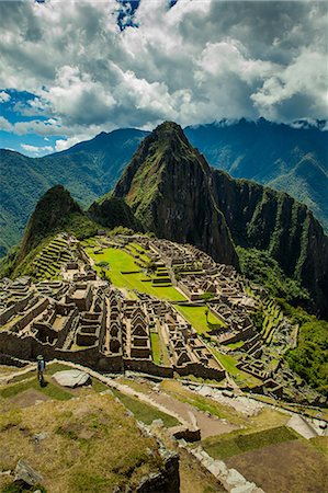 View of Machu Picchu ruins, UNESCO World Heritage Site, Peru, South America Foto de stock - Con derechos protegidos, Código: 841-08645419