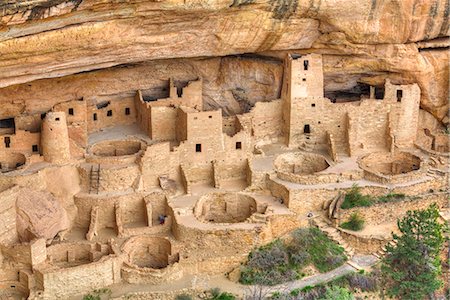 simsearch:400-09223341,k - Anasazi Ruins, Cliff Palace, dating from between 600 AD and 1300 AD, Mesa Verde National Park, UNESCO World Heritage Site, Colorado, United States of America, North America Foto de stock - Con derechos protegidos, Código: 841-08645493