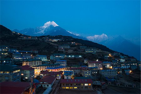 Namche in the Khumbu region, Himalayas, Nepal, Asia Foto de stock - Con derechos protegidos, Código: 841-08663585