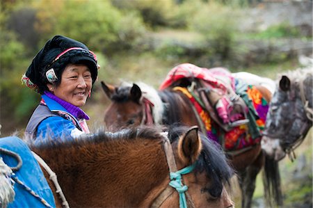 simsearch:841-08887335,k - A Tibetan women from Mount Siguniang in Sichuan Province, China, Asia Stock Photo - Rights-Managed, Code: 841-08718118