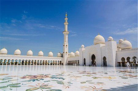 Sheikh Zayed Grand Mosque, Abu Dhabi, United Arab Emirates, Middle East Foto de stock - Con derechos protegidos, Código: 841-08729565