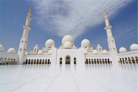 Sheikh Zayed Grand Mosque, Abu Dhabi, United Arab Emirates, Middle East Foto de stock - Con derechos protegidos, Código: 841-08729566
