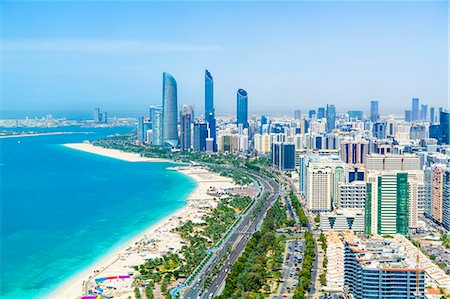 Skyline and Corniche, Al Markaziyah district, Abu Dhabi, United Arab Emirates, Middle East Fotografie stock - Rights-Managed, Codice: 841-08729577