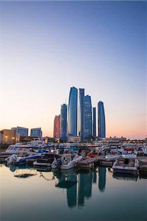 futuristic travel - View of Etihad Towers, Abu Dhabi, United Arab Emirates, Middle East Stock Photo - Rights-Managed, Code: 841-08781710