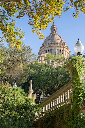 spain traditional building - National Palace, Montjuic, Barcelona, Catalonia, Spain, Europe Photographie de stock - Rights-Managed, Code: 841-08781850