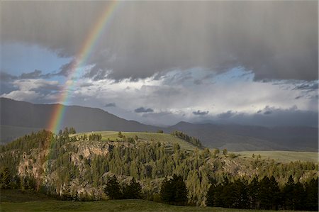 Rainbow, Yellowstone National Park, UNESCO World Heritage Site, Wyoming, United States of America, North America Photographie de stock - Rights-Managed, Code: 841-08797935
