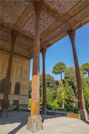 Chehel Sotun (Chehel Sotoun) (40 Columns) Palace, Isfahan, Iran, Middle East Foto de stock - Direito Controlado, Número: 841-08821694