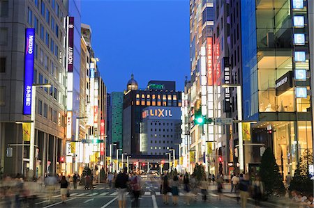 pictures of places to shop in tokyo - Ginza Shopping District, Tokyo, Japan, Asia Stock Photo - Rights-Managed, Code: 841-08821801