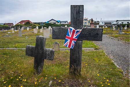 simsearch:841-08860751,k - Cemetery in Stanley, capital of the Falkland Islands, South America Stockbilder - Lizenzpflichtiges, Bildnummer: 841-08860748