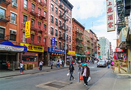 person street sign - Chinatown, Manhattan, New York City, United States of America, North America Stock Photo - Rights-Managed, Code: 841-08860790