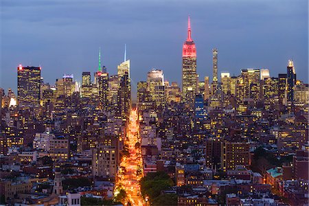 simsearch:841-08059583,k - Empire State Building and city skyline, Manhattan, New York City, United States of America, North America Foto de stock - Con derechos protegidos, Código: 841-08860813