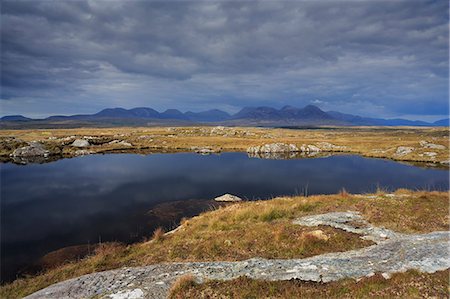 Roundstone Bog and 12 Bens, Connemara, County Galway, Connacht, Republic of Ireland, Europe Stock Photo - Rights-Managed, Code: 841-08860865