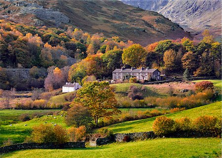 An autumn view of the scenic Langdale Valley, Lake District National Park, Cumbria, England, United Kingdom, Europe Stock Photo - Rights-Managed, Code: 841-08860962