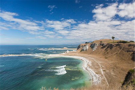 simsearch:6119-08126557,k - View over the coastline of the Kaikoura Peninsula from the Kaikoura Peninsula Walkway, Kaikoura, Canterbury, South Island, New Zealand, Pacific Stock Photo - Rights-Managed, Code: 841-08860995