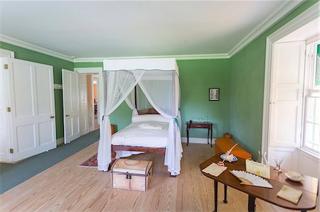 four poster bed - George Washington House, Bridgetown, Christ Church, Barbados, West Indies, Caribbean, Central America Foto de stock - Con derechos protegidos, Código: 841-08861047