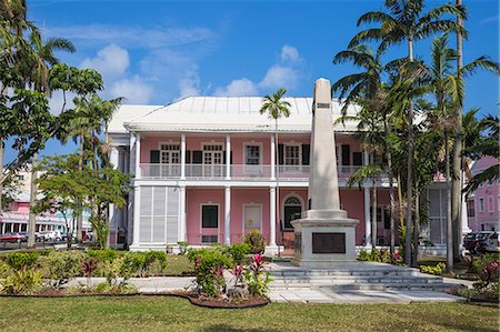 Parliament Square, Supreme Court and Garden of Remembrance, Nassau, Providence Island, Bahamas, West Indies, Caribbean, Central America Photographie de stock - Rights-Managed, Code: 841-09055167