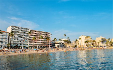 Busy beach in Juan les Pins, Cote d'Azur, Provence, France, Mediterranean, Europe Photographie de stock - Rights-Managed, Code: 841-09055330