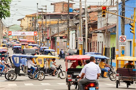 simsearch:841-09055159,k - Mototaxis in a busy street in Iquitos, Peru, South America Stock Photo - Rights-Managed, Code: 841-09055362