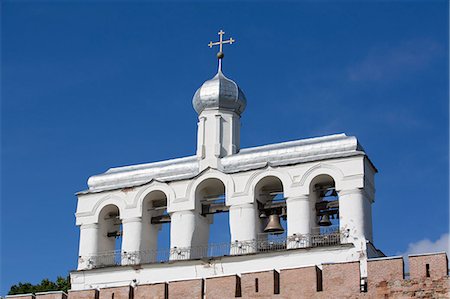 Bell Tower of St. Sophia Cathedral, Kremlin, UNESCO World Heritage Site, Veliky Novgorod, Novgorod Oblast, Russia, Europe Foto de stock - Con derechos protegidos, Código: 841-09055550