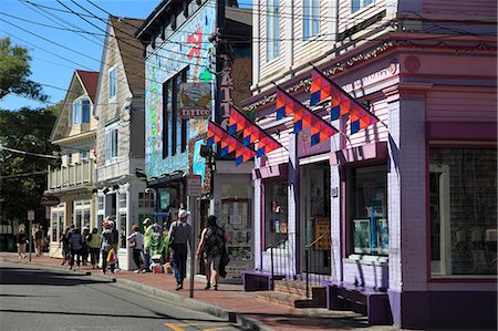 small town usa - Commercial Street, Provincetown, Cape Cod, Massachusetts, New England, United States of America, North America Stock Photo - Rights-Managed, Code: 841-09055596