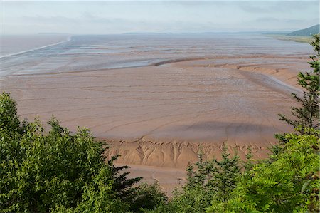 simsearch:600-03466443,k - Mudflats, seen from Hopewell Rocks, on the Bay of Fundy, the location of the highest tides in the world, New Brunswick, Canada, North America Foto de stock - Direito Controlado, Número: 841-09055634