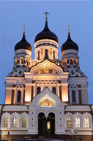 Orthodox Cathedral of Alexander Nevsky, Toompea (Castle Hill), Old Town, UNESCO World Heritage Site, Tallinn, Estonia, Europe Fotografie stock - Rights-Managed, Codice: 841-09055650